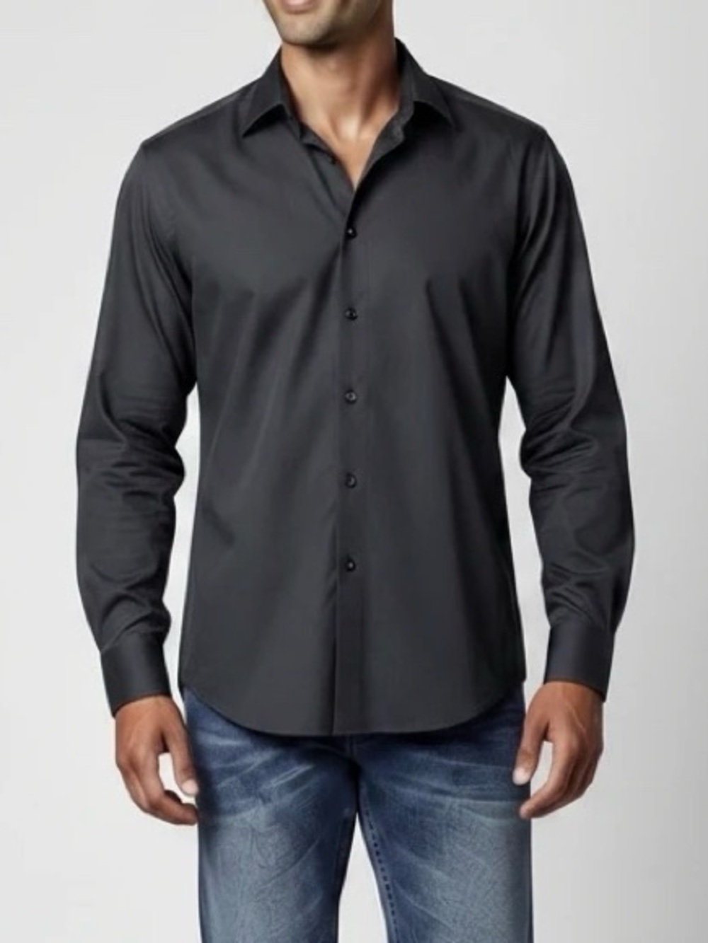 Calvin Klein Non Iron Slim Fit Grey Button Down Shirt
